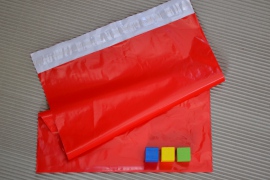 Červená plastová obálka 400x500, 55my - 4,00Kč/ks