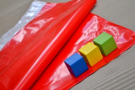 Červená plastová obálka 450x550, 60my - 4,50Kč/ks